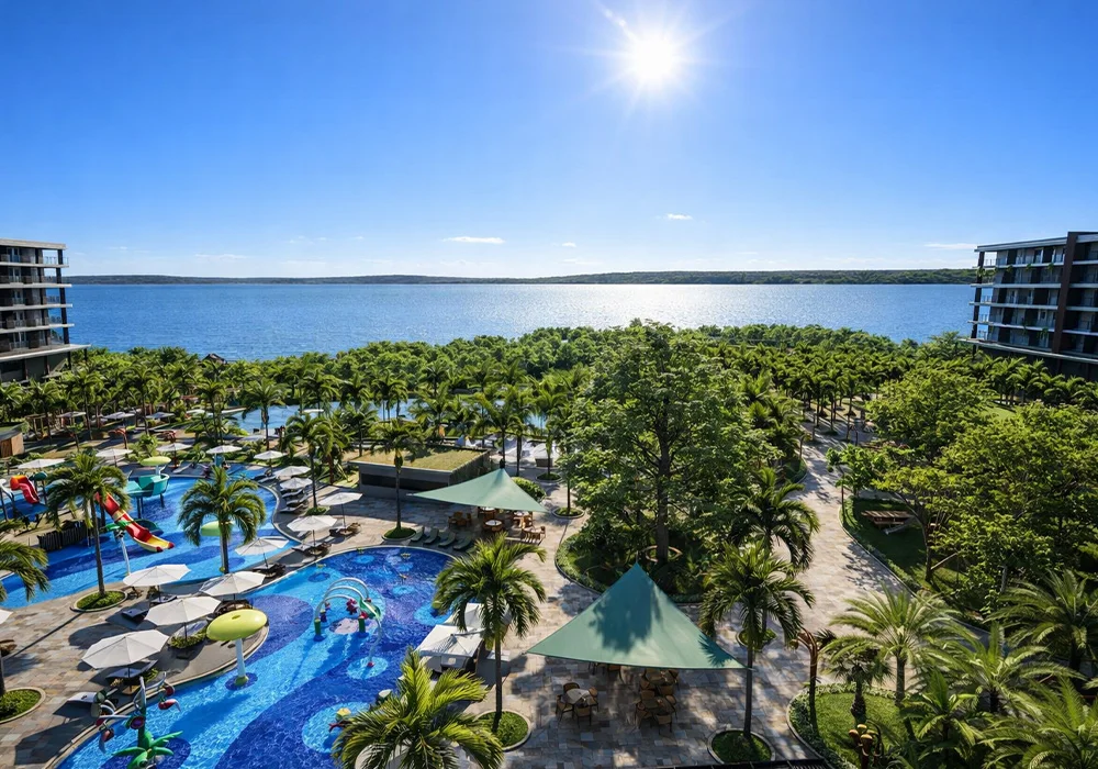 Lago ao entardecer